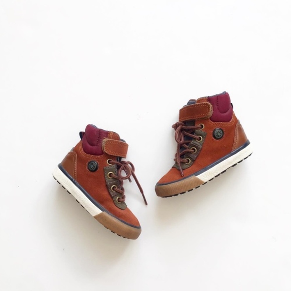 NEXT brown suede hi-top shoes EUC size 5